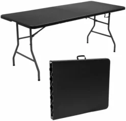 Plastic Folding Table black