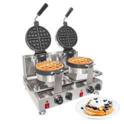 BELGIAN Double Waffle Machine – Rotating